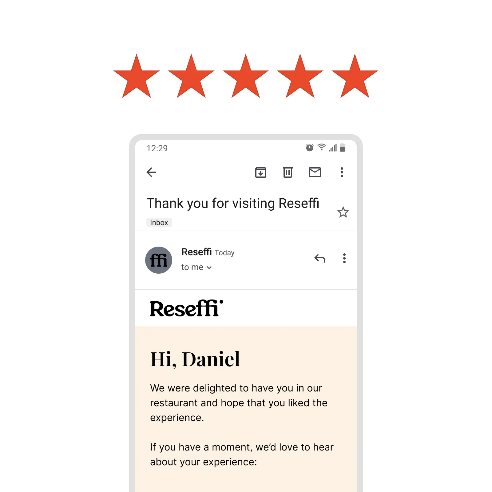 Customer feedback and rating system